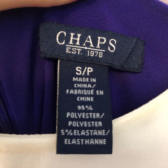 Sporty purple and white dress by Chaps. Size: S. Great quality! Zipper works - Picture 4 of 7